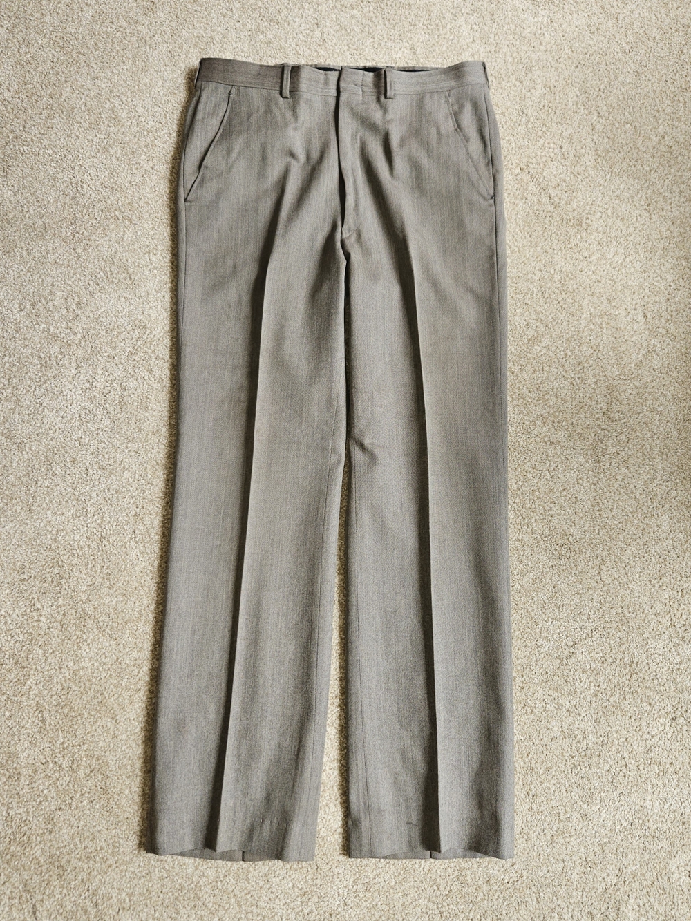Custom Made Size 34x36 Men's Light Olive Dress Pants - Picture 2 of 11